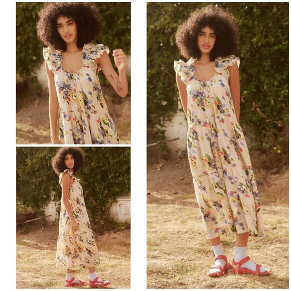 💕THE GREAT.💕 The Dove Dress ~ Bright Grove Floral Print Size 1 = Small - Picture 2 of 16